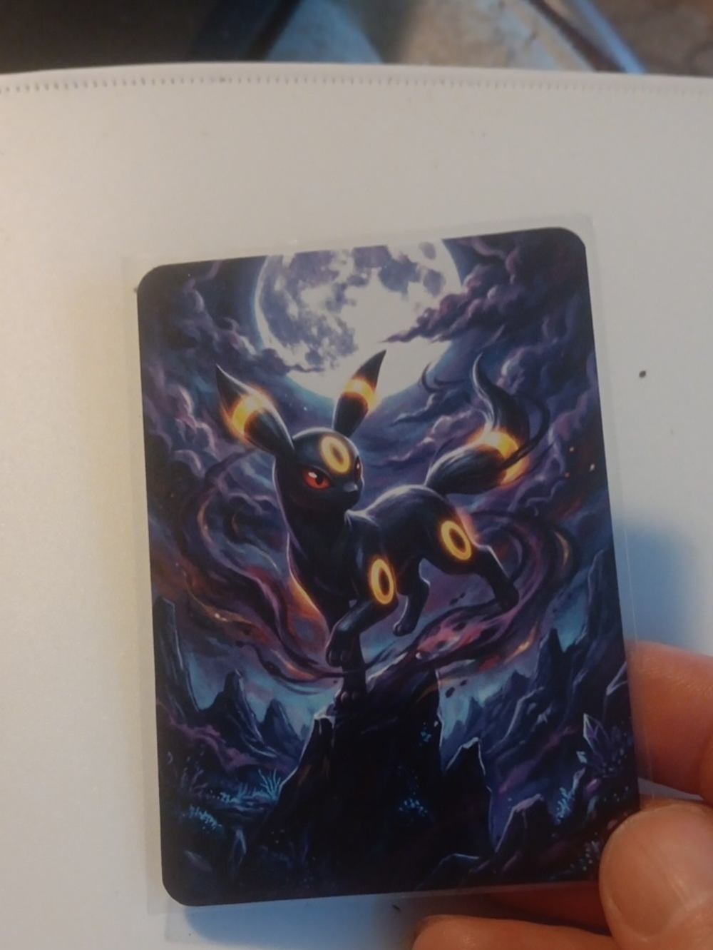 Moonlit Black Umbreon Art Print - Fantasy Home Wall Decor
